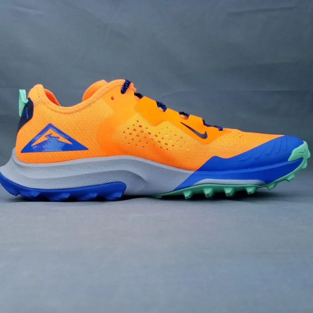Nike Air Zoom Terra Kiger 7 Trail Mens Running Orange Blue CW6062 800 Sizes 9-13 - Picture 1 of 9